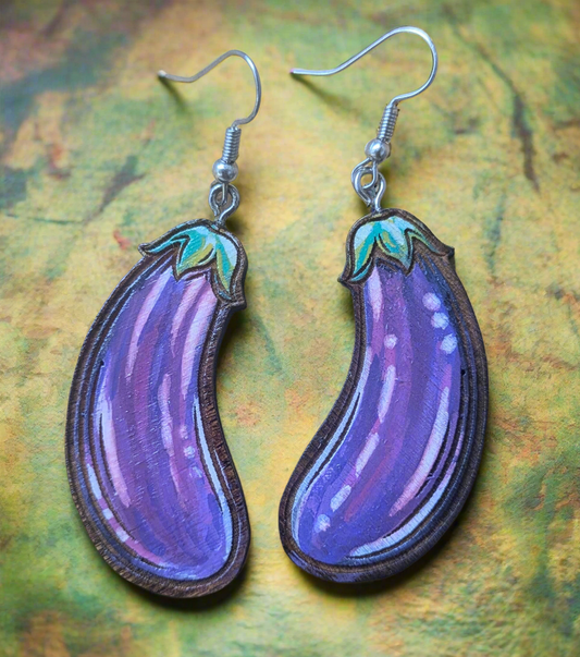 Eggplant Earrings