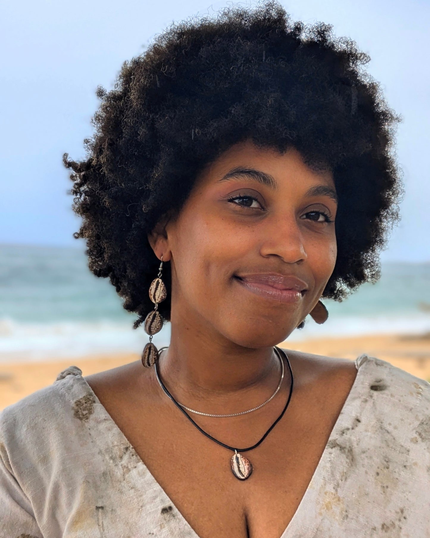 Hand-Painted Cowrie Shell Necklace