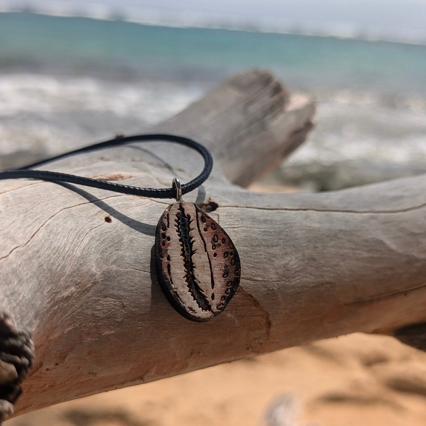 Hand-Painted Cowrie Shell Necklace