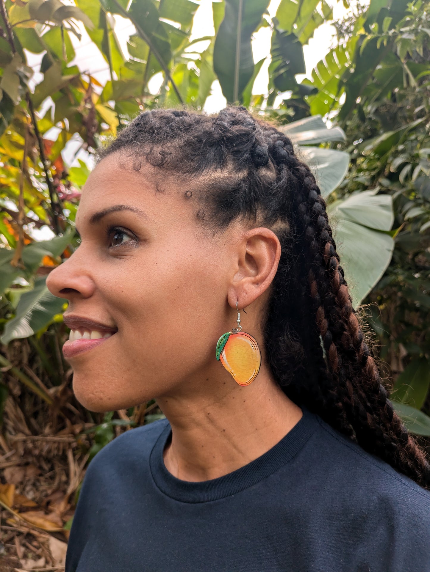 Hand painted Mango Earrings