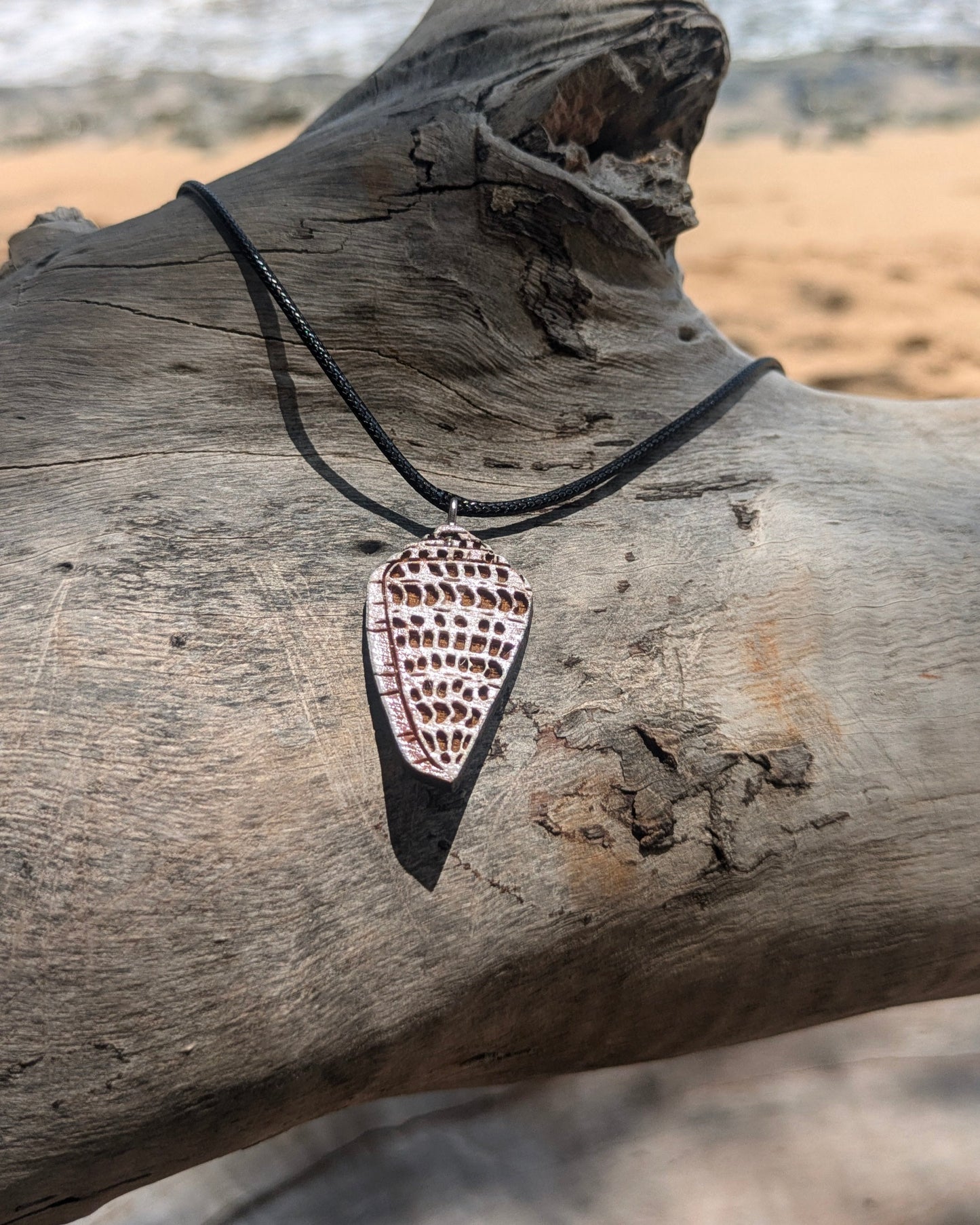 Hand-Painted Cone Shell Necklace
