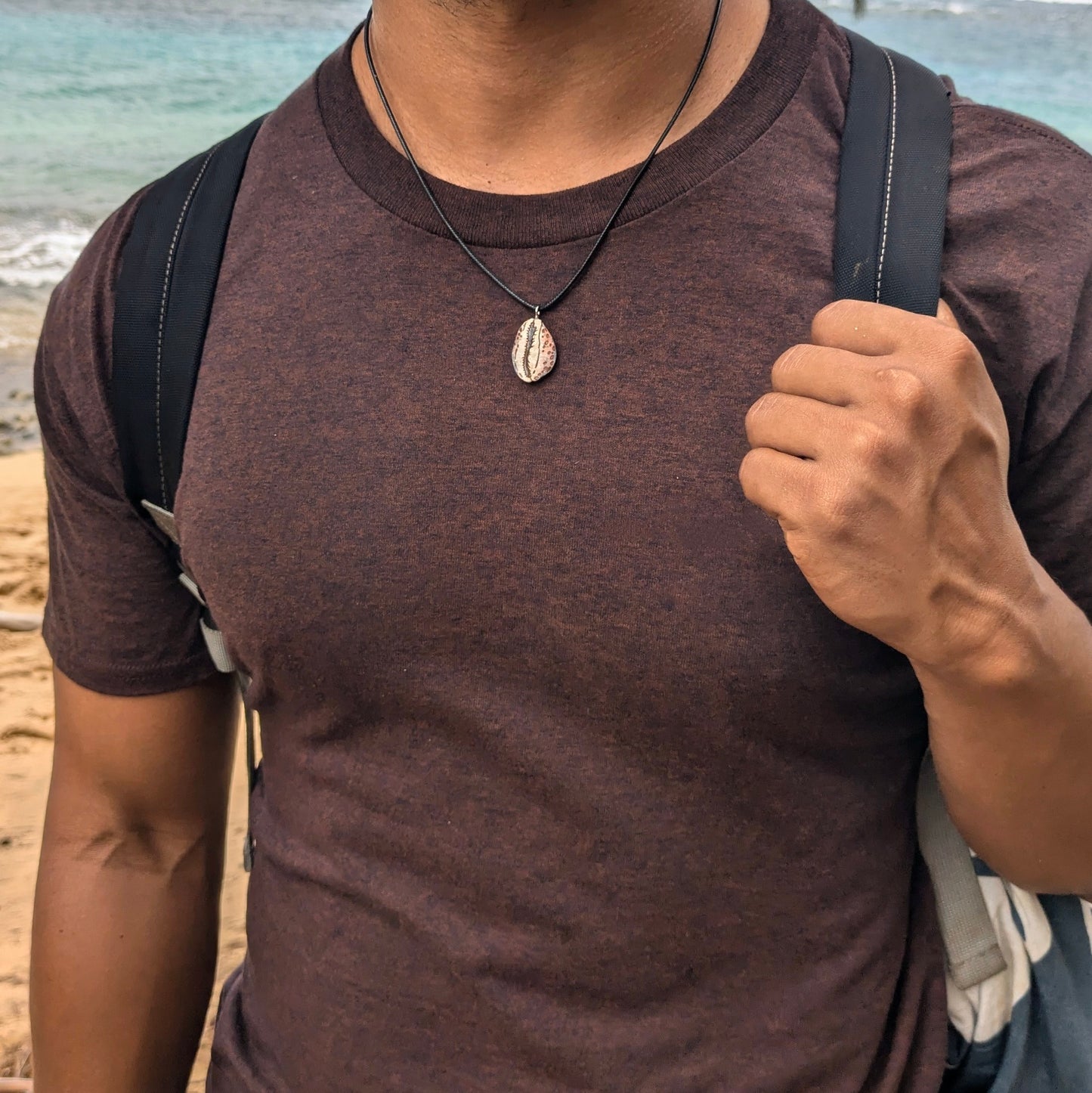 Hand-Painted Cowrie Shell Necklace