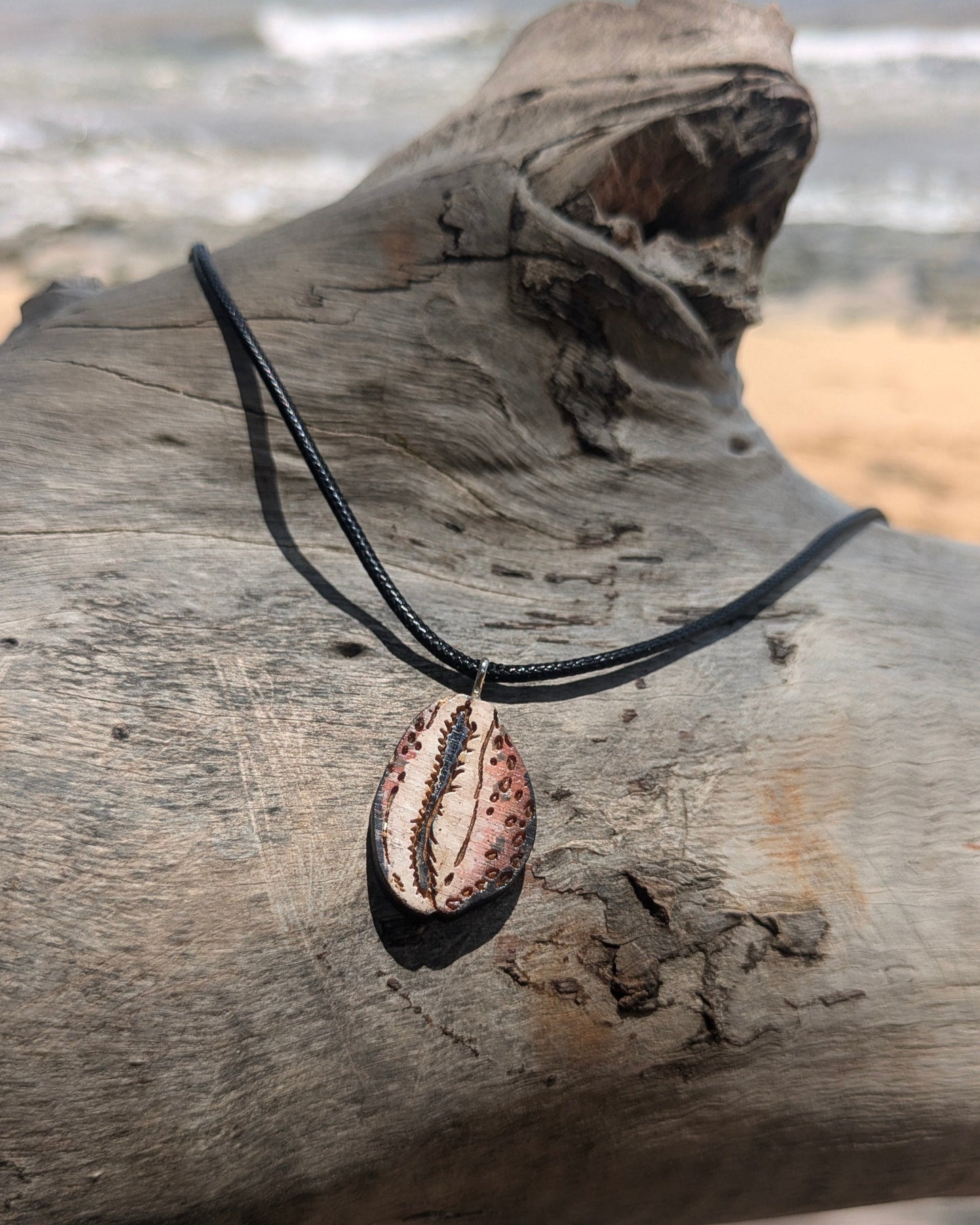 Hand-Painted Cowrie Shell Necklace
