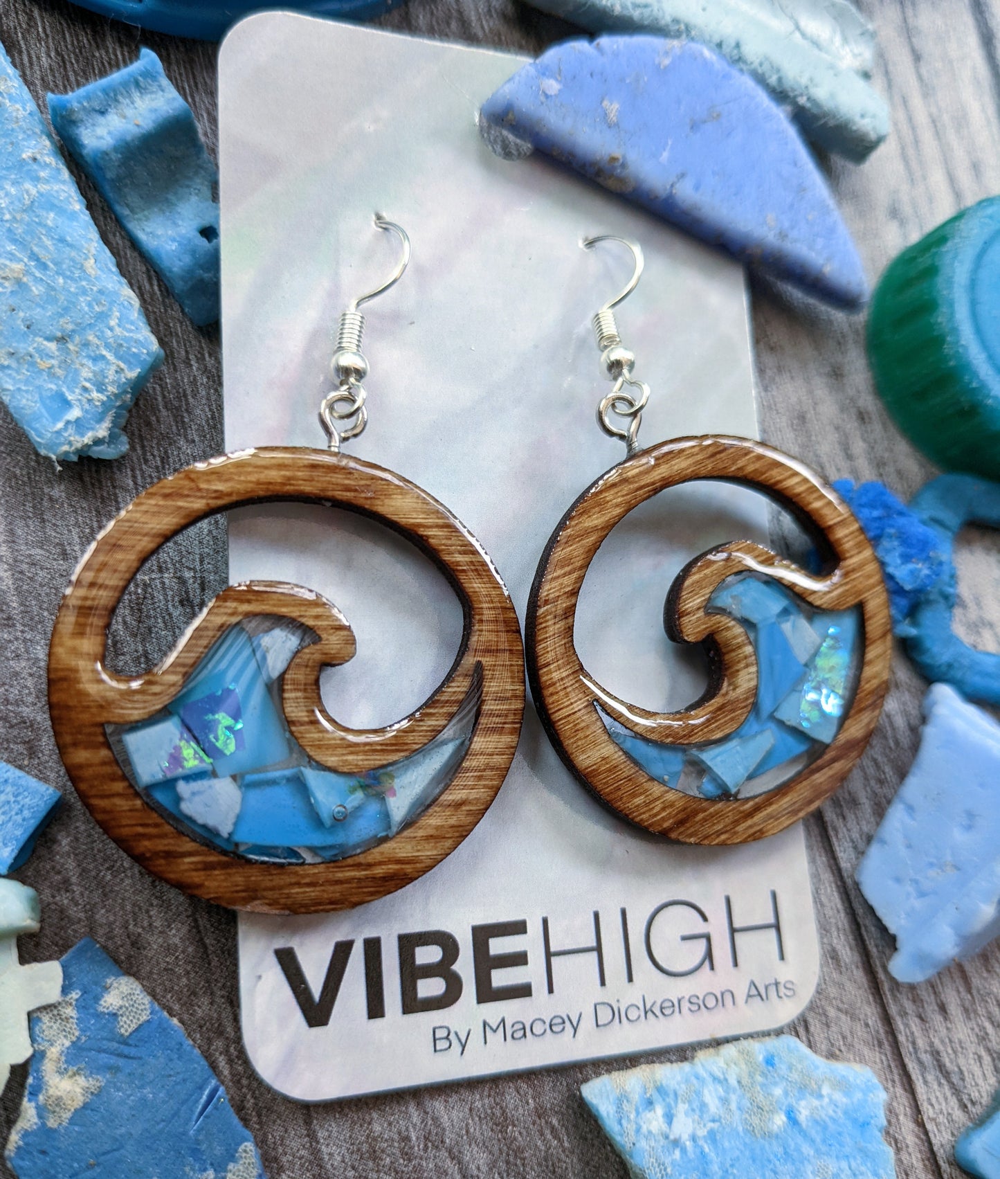 Ocean Wave VibeHigh Hoop Earrings