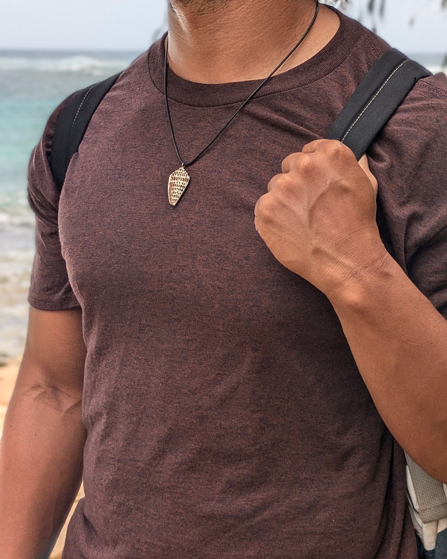 Hand-Painted Cone Shell Necklace