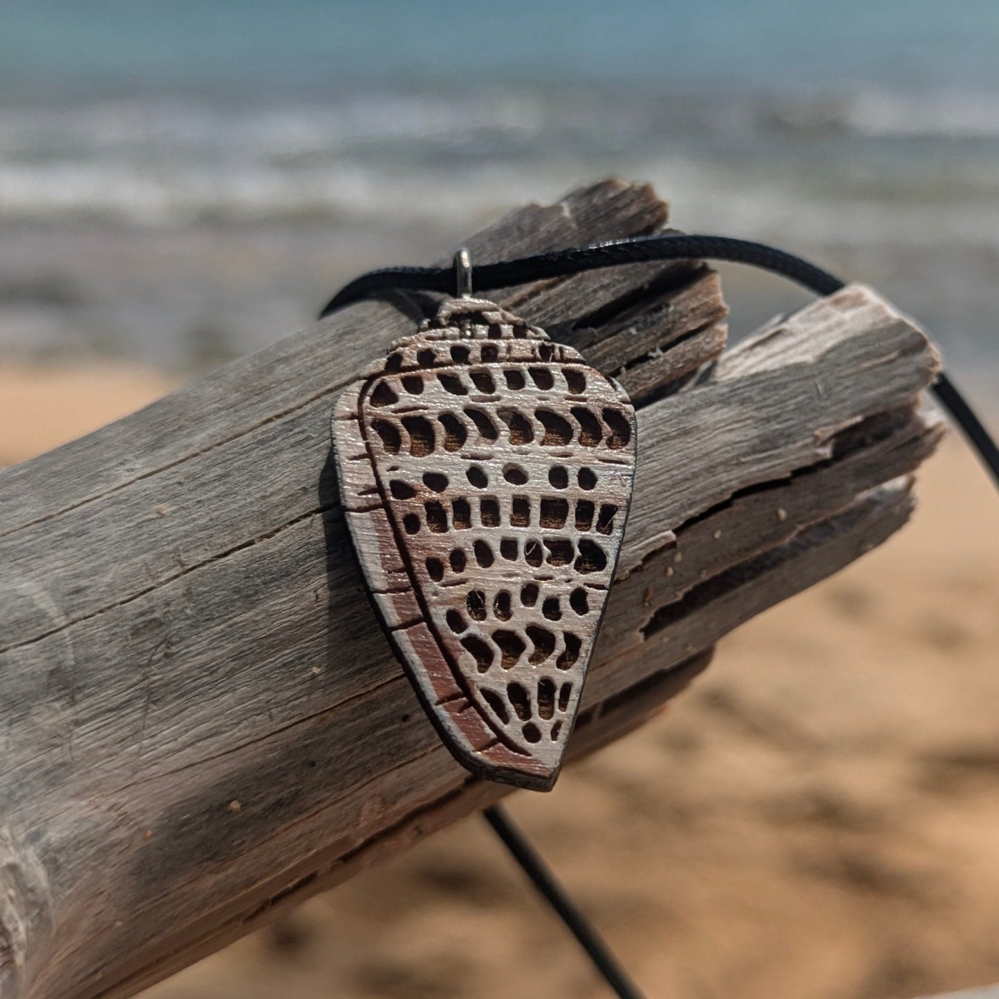 Hand-Painted Cone Shell Necklace