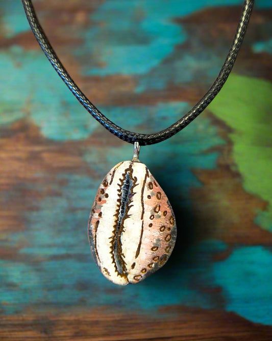 Hand-Painted Cowrie Shell Necklace