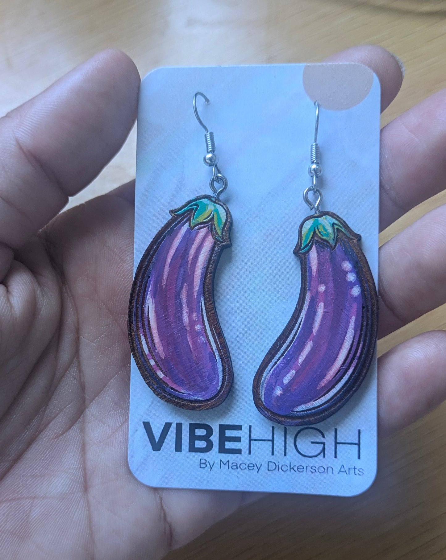 Eggplant Earrings