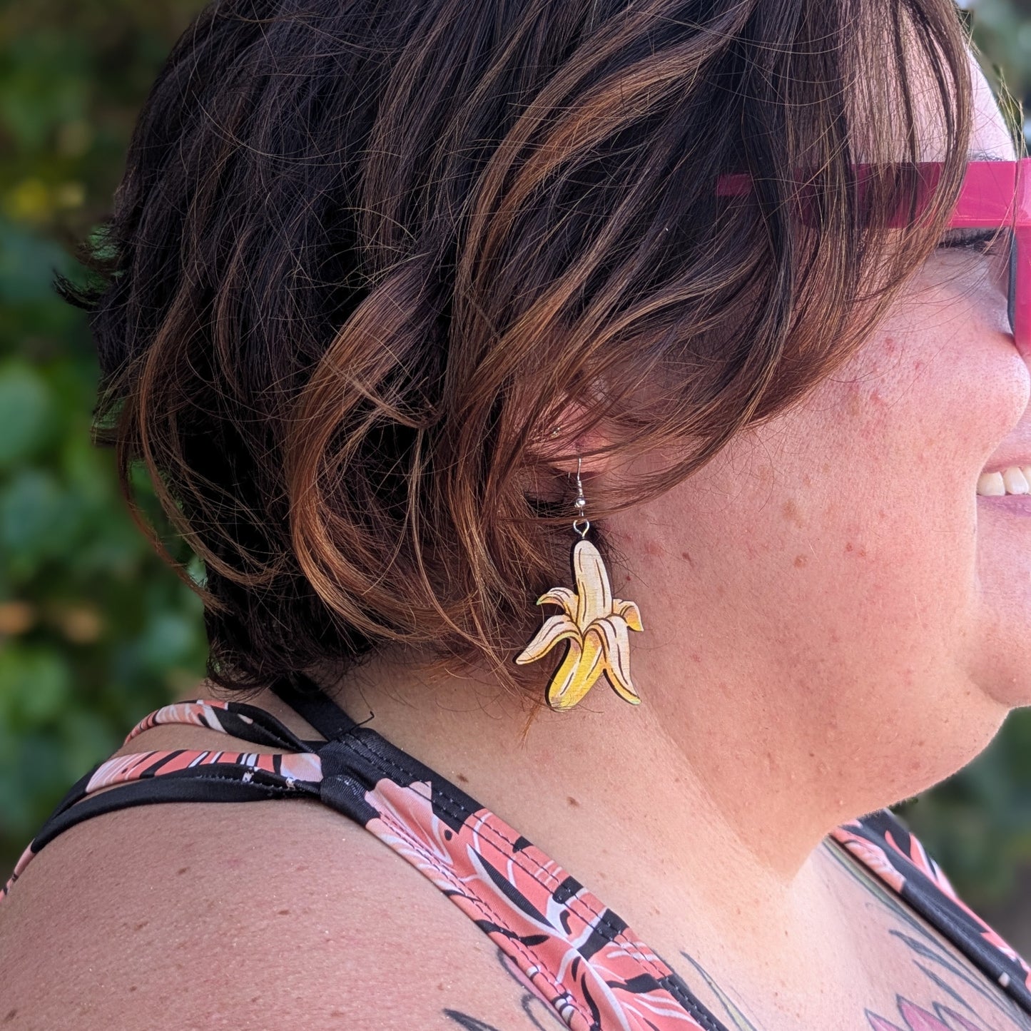 Hand-Painted Banana Earrings