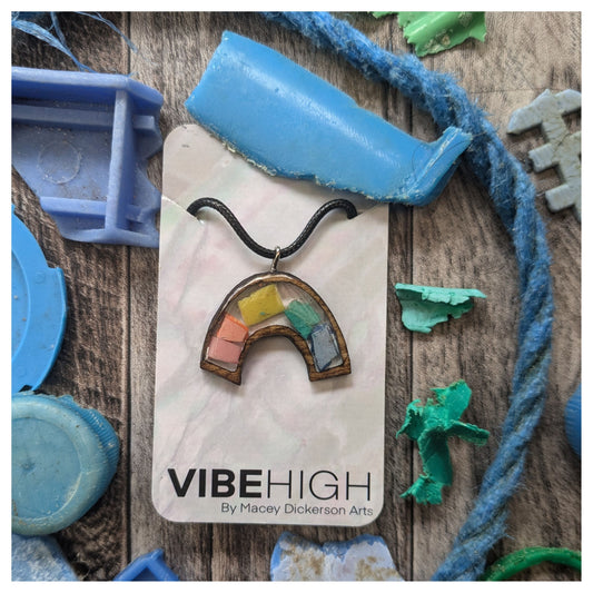 Ocean plastic Rainbow Necklace