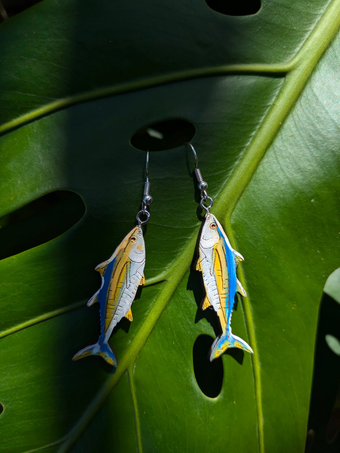 Hand-painted Ahi Earrings | Yellowfin Tuna