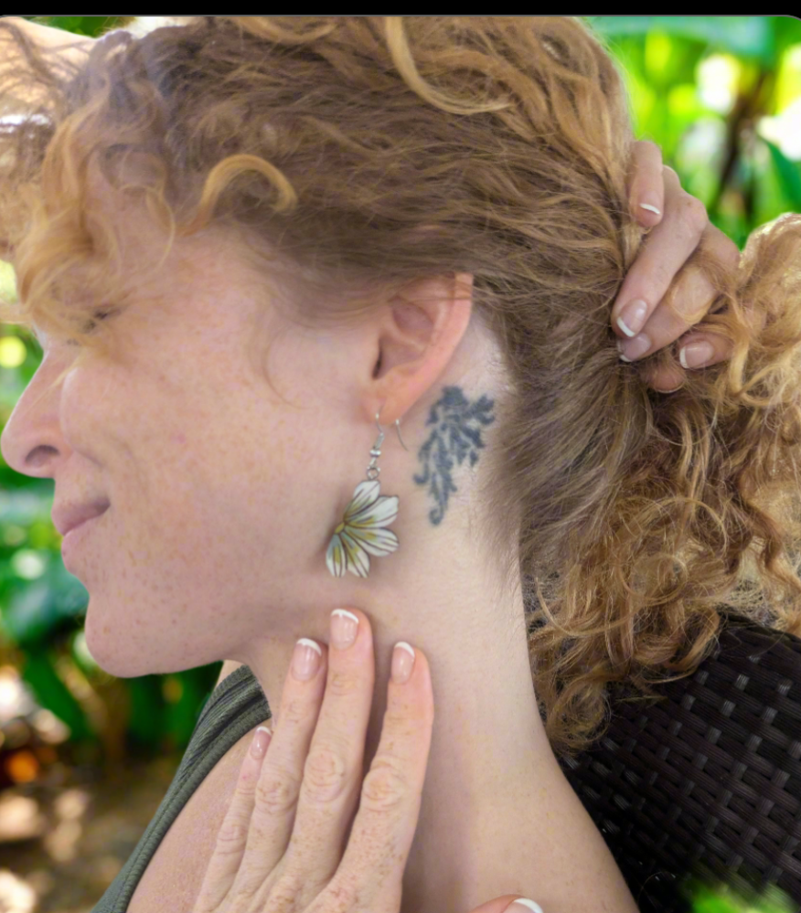 Naupaka Painted Earrings